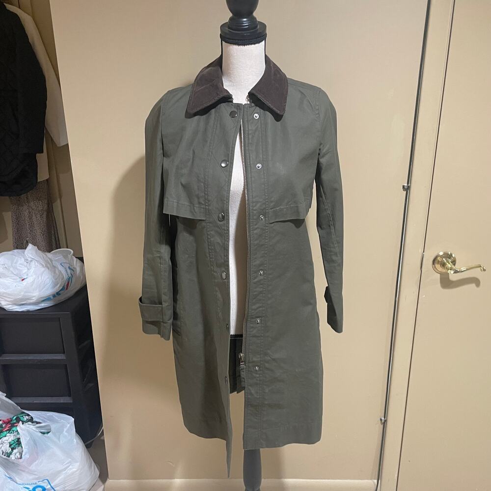 J.crew moss green field trench coat - Picture 12 of 12
